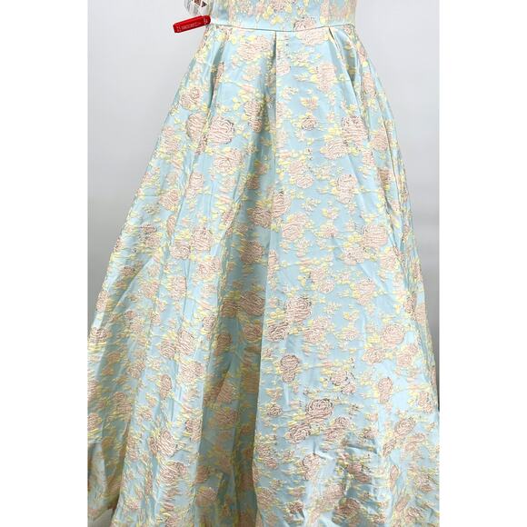 Mac‎ Duggal Floral Jacquard Ballgown 26117I Size 14 with POCKETS - Picture 9 of 16